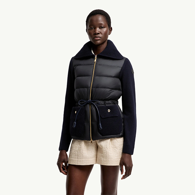 moncler cardigan trioct zip‑up jacket